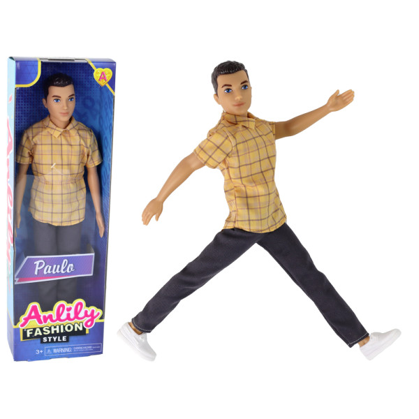 Lalka Dla Dzieci Chłopak Koszula Brązowe Włosy