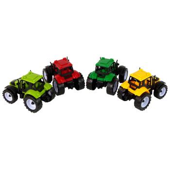 Zestaw Traktorów Rolniczych Farma 4 Sztuki Kolorowe