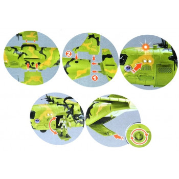 Ogromny Samolot Wojskowy Militarny Figurki  64 cm