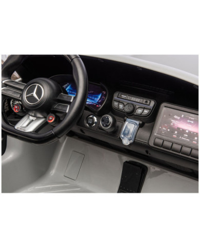 Auto Na Akumulator Mercedes GT63 AMG DKGT63 24V LCD Lakierowany Jasno Szary