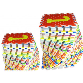 Puzzle Piankowe Kolorowe Alfabet i Cyferki 36 elementów