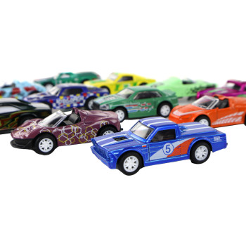 Zestaw Pojazdów Z Napędem Autka 12 ELE Metal 1:64