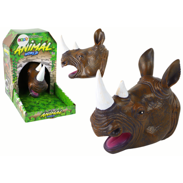 Pacynka na Rękę Nosorożec Zwierzątko Brązowy