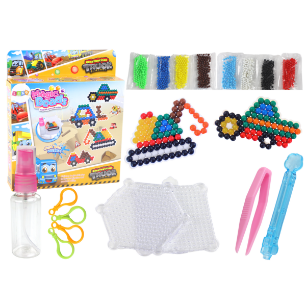 Zestaw Koralików Wodnych DIY Magiczne Koraliki 8 Kolorów Pojazdy Budowlane