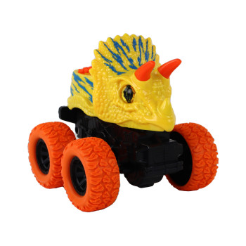 Pojazd Terenowy Pchacz Triceratops Gumowe Koła Żółty