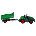 Zdalnie Sterowany Ciągnik Traktor R/C z Przyczepą 1:24 Światła Zielony