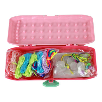 Zestaw do Robienia Bransoletek Pudełko Różowe