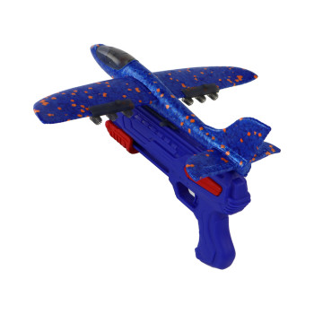 Samolot Bańki Mydlane Wyrzutnia Pistolet Niebieski