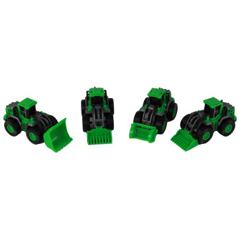 Zestaw Pojazdów Farmerskich Zielone Traktory 4 Ele