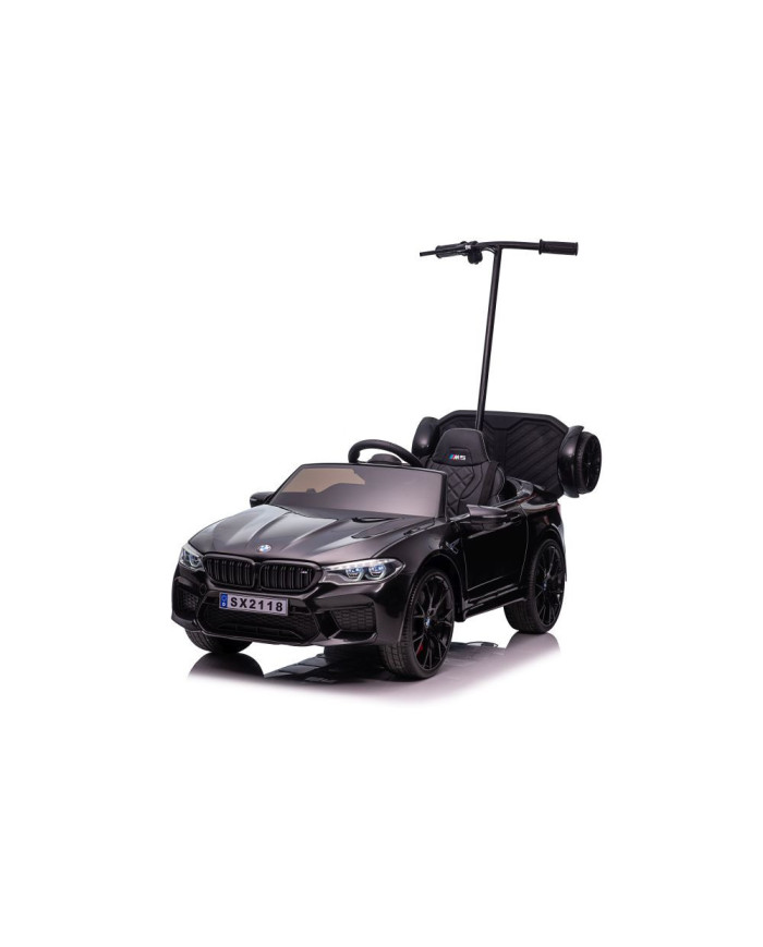 Auto Na Akumulator BMW M5 Z Platformą Dla Rodzica Czarne Lakierowane