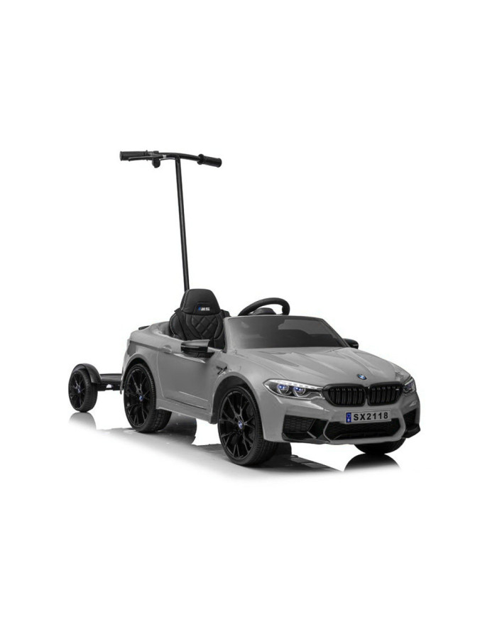 Auto Na Akumulator BMW M5 Z Platformą Dla Rodzica Srebrne Lakierowane
