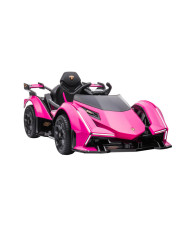 Samochód Na Akumulator Lamborghini GT HL528 Światła LED MP3 Pilot Rózowy