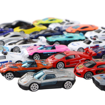 Zestaw Aluminiowych Resoraków W Pudełku 30 Sztuk Autka Sportowe Policyjne