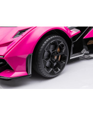 Samochód Na Akumulator Lamborghini GT HL528 Światła LED MP3 Pilot Rózowy
