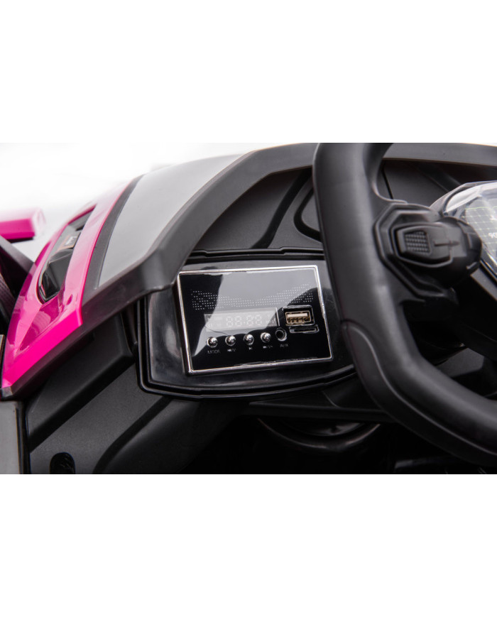 Samochód Na Akumulator Lamborghini GT HL528 Światła LED MP3 Pilot Rózowy