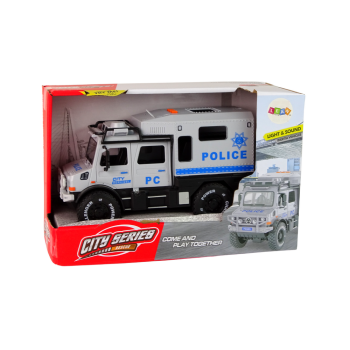 Pojazd Terenowy Policja Siwy Otwierane Drzwi Dźwięk Światła