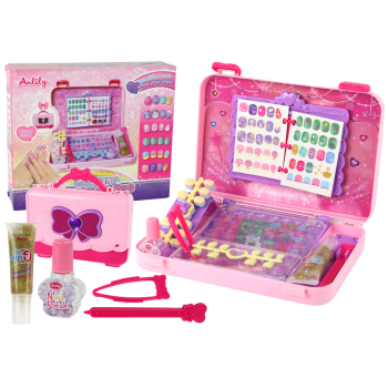 Walizka Z Akcesoriami Do Paznokci Manicure Naklejki Tipsy