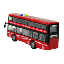 Autobus Piętrowy Na Baterie Światła Dźwięki Napęd Frykcyjny Czerwony 1:16