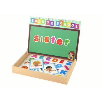 Zestaw Edukacyjnych Puzzli Magnetycznych Z Wielofunkcyjną Tablicą