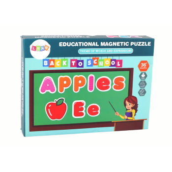 Zestaw Edukacyjnych Puzzli Magnetycznych Z Wielofunkcyjną Tablicą