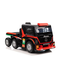 Auto Na Akumulator Mercedes + Naczepa XMX622B Światła LED Czerwony LCD
