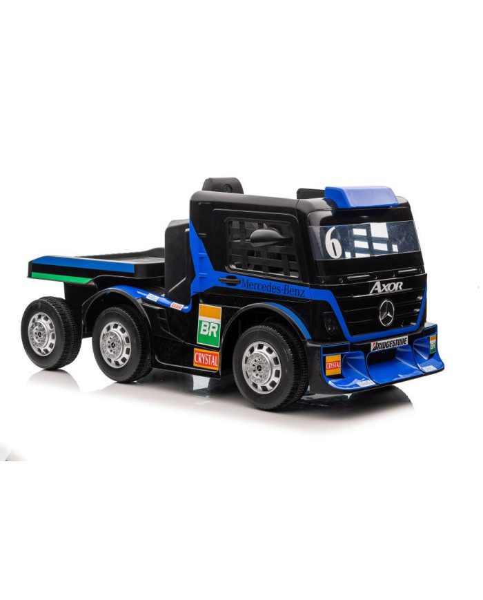 Auto Na Akumulator Ciężarówka Mercedes + Naczepa XMX622B Granatowy LCD