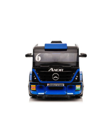 Auto Na Akumulator Ciężarówka Mercedes + Naczepa XMX622B Granatowy LCD