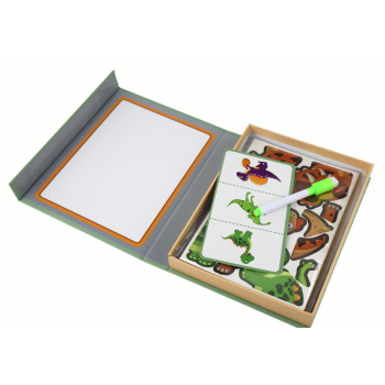 Edukacyjny Zestaw Puzzli Magnetycznych Z Motywem Dinozaurów