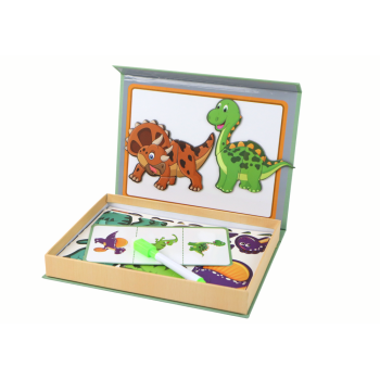 Edukacyjny Zestaw Puzzli Magnetycznych Z Motywem Dinozaurów