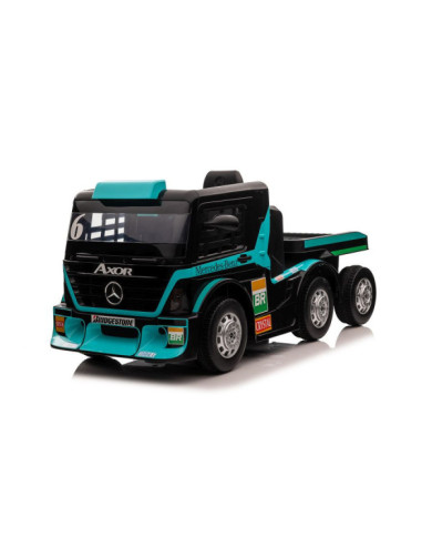 Auto Na Akumulator Ciężarówka Mercedes+ Naczepa XMX622B Niebieski LCD