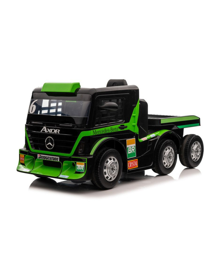 Auto Na Akumulator Ciężarówka Mercedes + Naczepa XMX622B Zielony LCD
