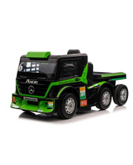 Auto Na Akumulator Ciężarówka Mercedes + Naczepa XMX622B Zielony LCD