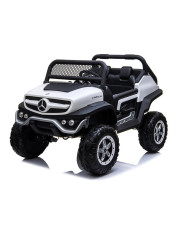 Auto na Akumulator Mercedes Unimog 4x4 Dla Dzieci Światła LED MP3 Biały