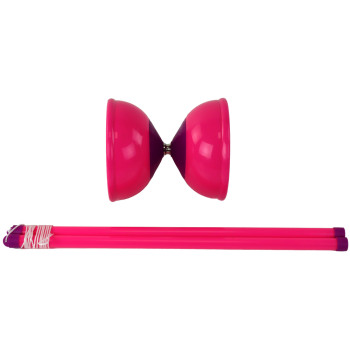 Gra Zręcznościowa Jojo Żonglowanie Diabolo Różowe 13.5x11.5 cm