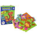 Gra Logiczna Puzzle Dwustronne Domino Dinozaury 10cm x 5cm 28 El.