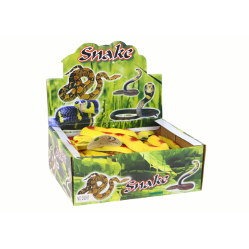 Sztuczny Gumowy Wąż Żółty z Czerwonymi Łatkami Strukturalny