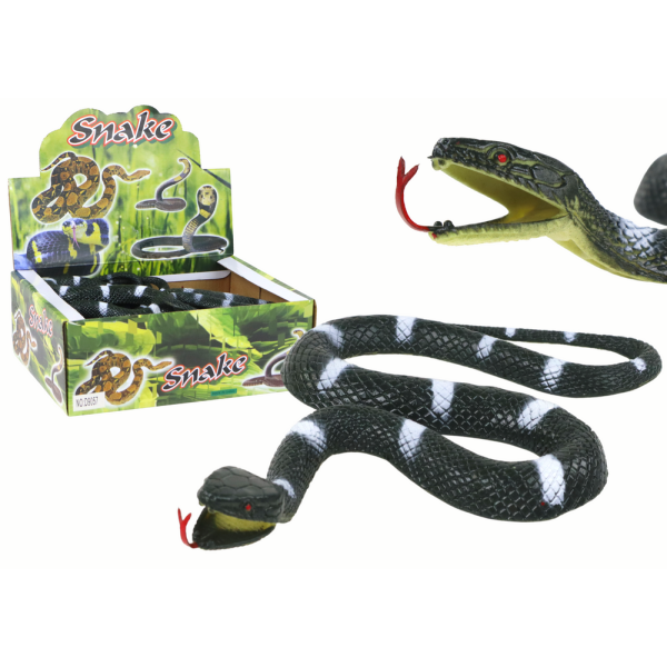 Sztuczny Gumowy Czarny z Białymi Pasami Strukturowy