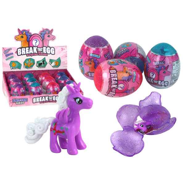 Magiczne Pękające Jajko Jednorożca W Skorupie 4 Kolory 6 cm