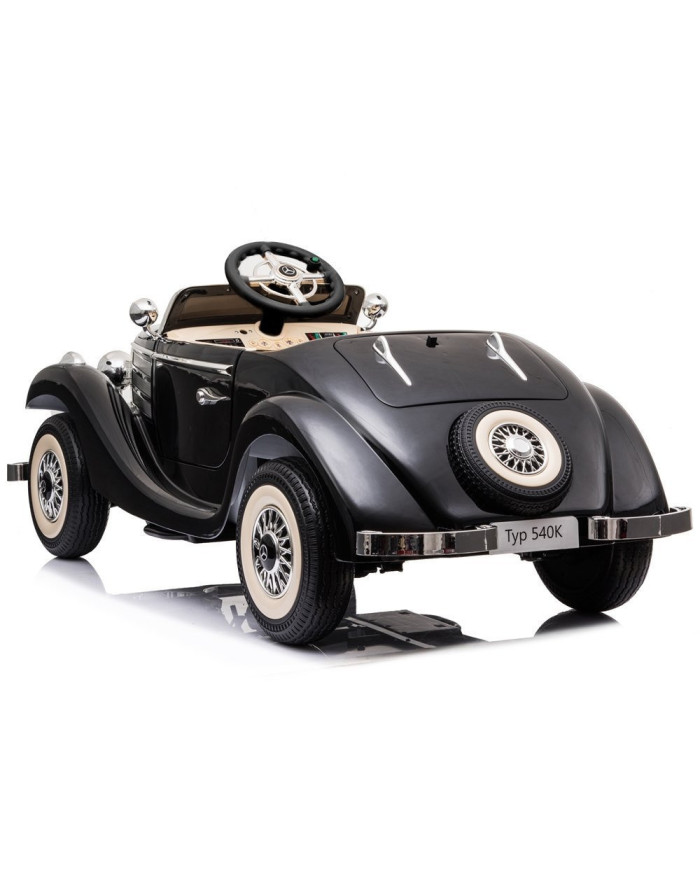 Auto Na Akumulator Mercedes 540K Klasyk Premium Światła LED MP3 Czarny