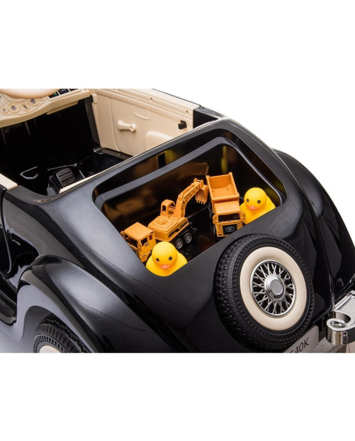 Auto Na Akumulator Mercedes 540K Klasyk Premium Światła LED MP3 Czarny