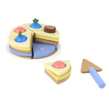 Drewniane Ciasto Tort Kawałki 8 ele.