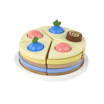 Drewniane Ciasto Tort Kawałki 8 ele.