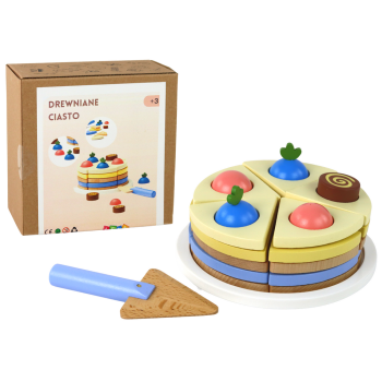Drewniane Ciasto Tort Kawałki 8 ele.