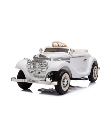 Auto Na Akumulator Mercedes Benz 540K Klasyk Premium Światła LED MP3 Biały