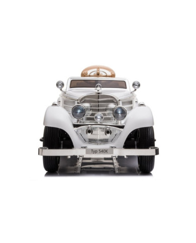 Auto Na Akumulator Mercedes Benz 540K Klasyk Premium Światła LED MP3 Biały