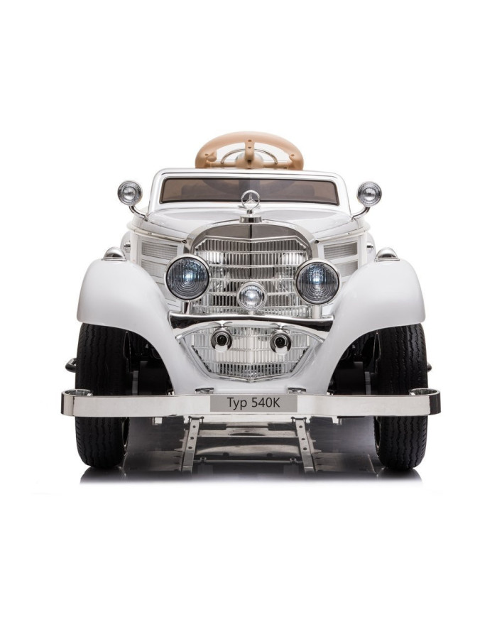 Auto Na Akumulator Mercedes Benz 540K Klasyk Premium Światła LED MP3 Biały