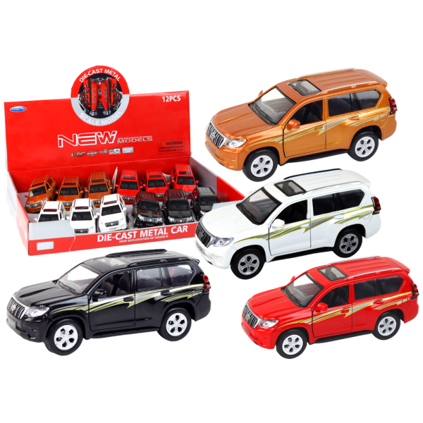 Metalowe Autko Toyota Prado 12 cm Efekty Dźwiękowe Świetlne  HXFY072