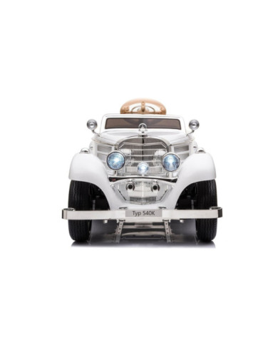 Auto Na Akumulator Mercedes Benz 540K Klasyk Premium Światła LED MP3 Biały
