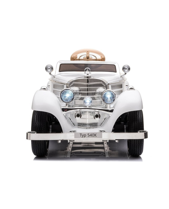 Auto Na Akumulator Mercedes Benz 540K Klasyk Premium Światła LED MP3 Biały