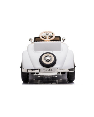 Auto Na Akumulator Mercedes Benz 540K Klasyk Premium Światła LED MP3 Biały
